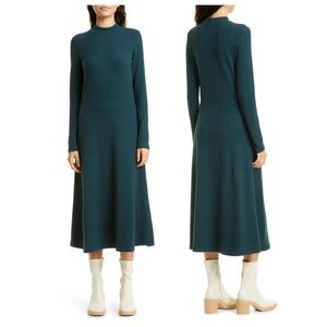 Vince long sleeved mock neck dress Petite Small in gorgeous green